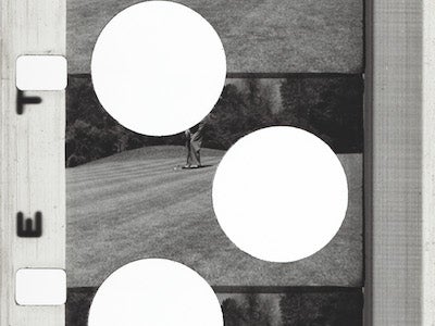 A strip of film with holes punched in it.