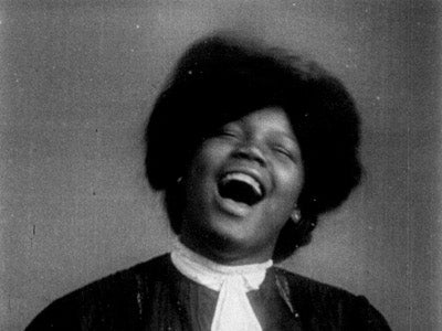 A laughing woman.