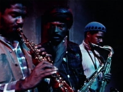 A trio of jazz musicians.