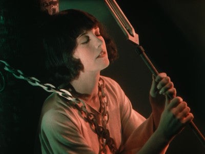 Wax figure of Joan of Arc.