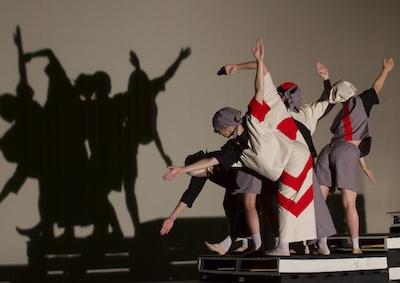 Women doing a modern dance.