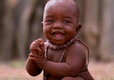 A smiling baby.