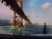 A hazy rendering of the Golden Gate Bridge and Kim Novak in Vertigo.