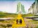 The lion, Dorothy, tin man and scarecrow walking to Oz.