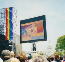 In the Life at the Millenium March for LGBT rights in Washington, D.C. 2000. Credit: John Catania.