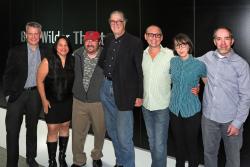 Shannon Kelley (UCLA), producer Jacqueline Gares, series creator John Scagliotti, Jan-Christopher Horak (UCLA), Todd Wiener, Alice Royer (Outfest), Mark Quigley (UCLA). September 20, 2014.