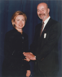 Hillary Clinton and Henry van Ameringen.